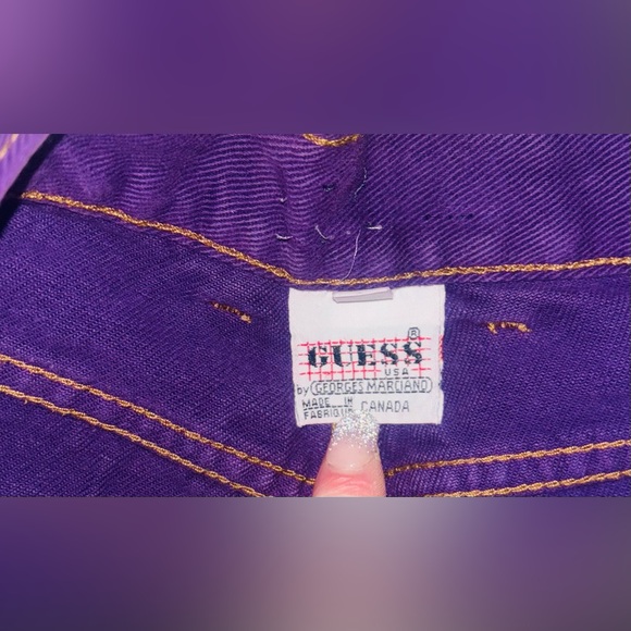 Vintage GUESS Ultra High Rise Mom Purple Jeans Georges Marciano Size: 28 - Picture 5 of 6